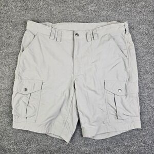 Duluth Trading Armachillo Cooling Cargo Shorts Men 40 Relaxed Fit 11" Gray Nylon